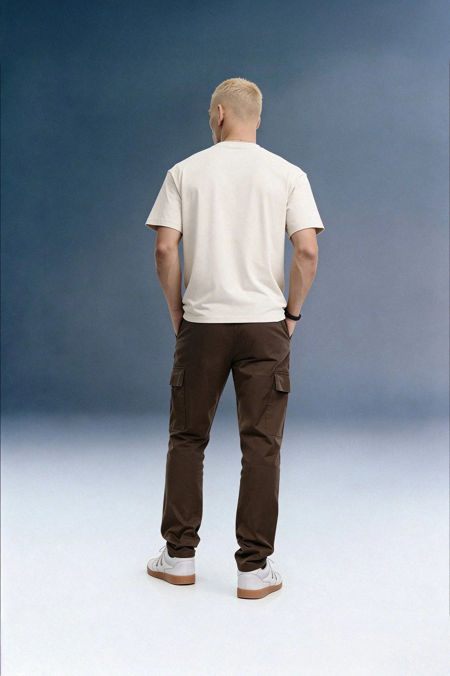 Brown Mid Rise Regular Fit Men's Cargo