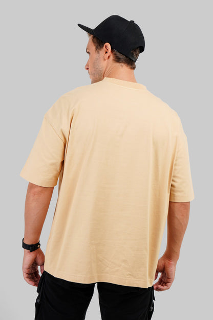Better World Typographic Beige Baggy Fit T-Shirt Men