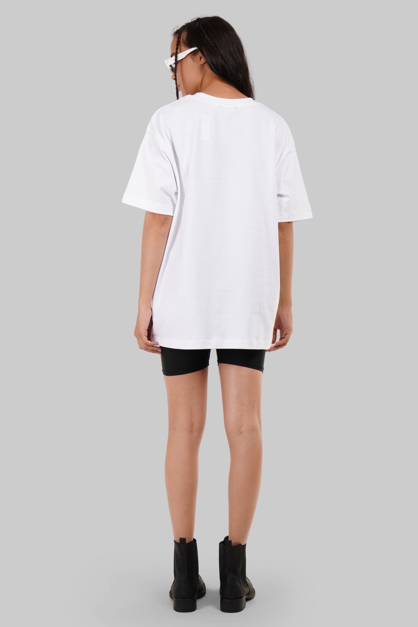 Badass Teddy White Oversized Fit T-Shirt Women