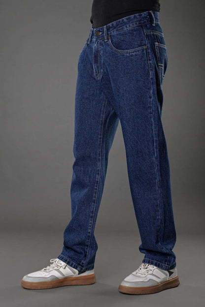 Indigo Mid Rise Men's Straight Jeans