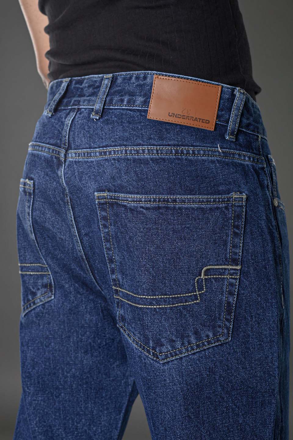 Indigo Mid Rise Men's Straight Jeans
